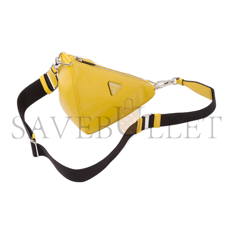 PRADA SOFT CALFSKIN TRIANGLE CROSSBODY BAG 1VH155  (26*15*12cm)